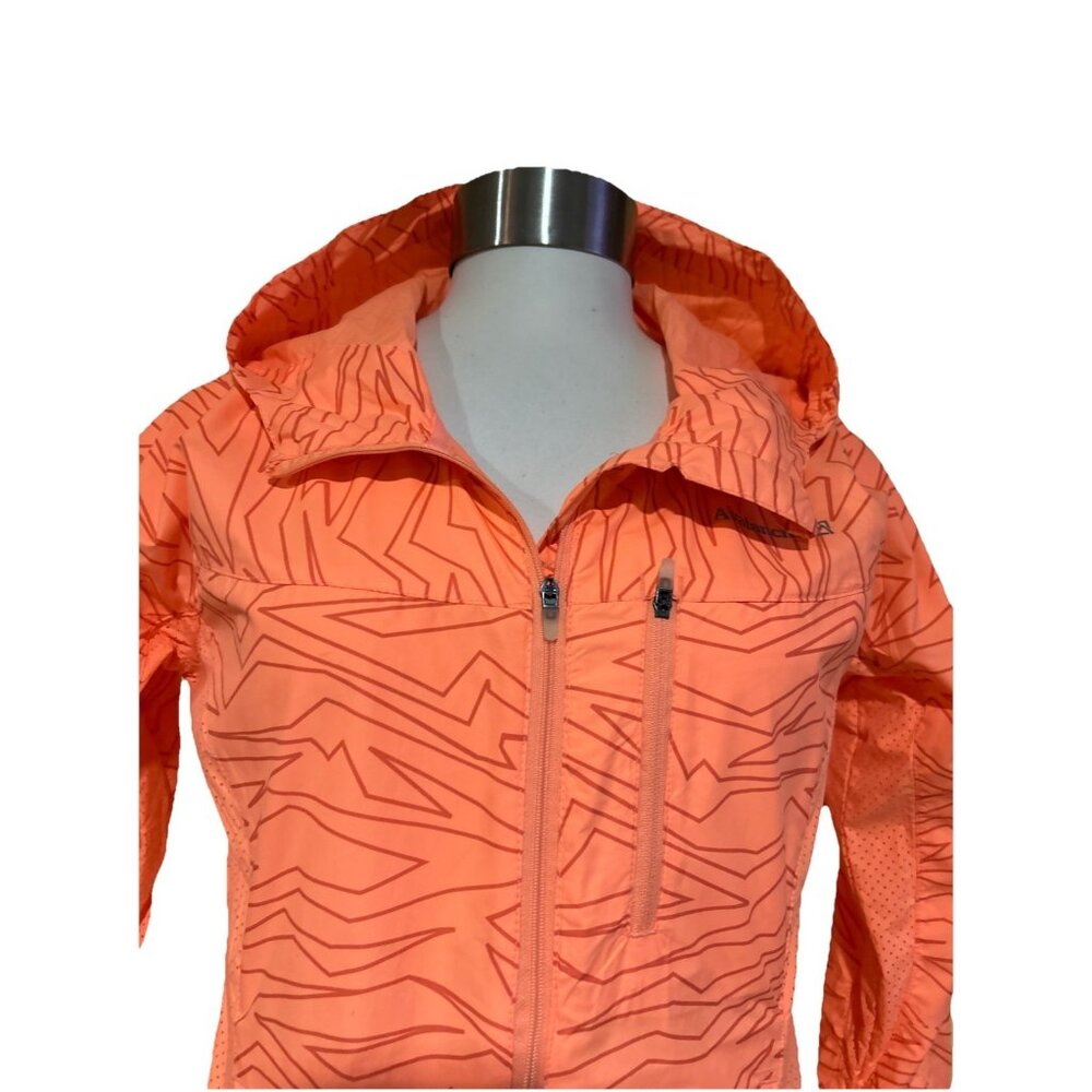 Avalanche Jacket Women's S Neon Orange Hoodie Full Zip Lightweight Windbreaker - Picture 2 of 11